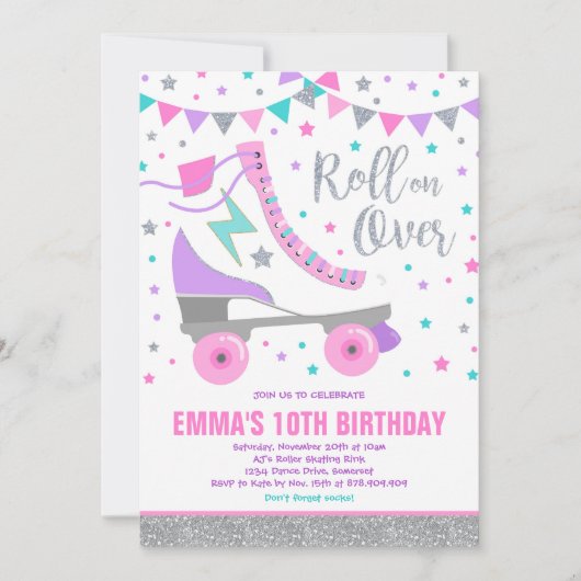 Rolschaatsen op zaterdag kaart (Voorkant)