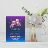  Rolschaatsen Party Uitnodigingen (Staand voorkant)