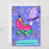 Rolschaatsen Regenboog Neon Meisjes Verjaardagsfee Kaart (Achterkant)