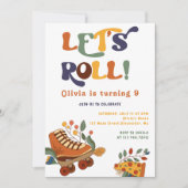 Rolschaatsen Retro Hippie Verjaardag Kaart (Voorkant)