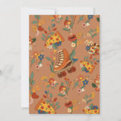 Rolschaatsen Retro Hippie Verjaardag Kaart (Achterkant)