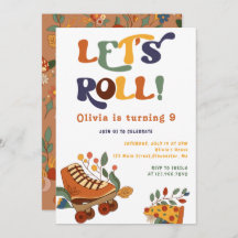 Rolschaatsen Retro Hippie Verjaardag