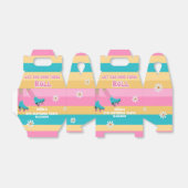 Rolschaatsen schaats retro regenboog Verjaardag Bedankdoosjes (Uitgevouwen)