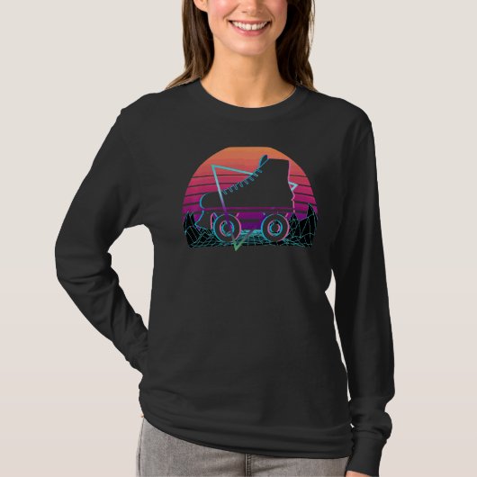 Rolschaatsen Schaats retro T-shirt (Voorkant)