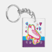 Rolschaatsen Sleutelhanger Roller Rink Schaats Par (Voorkant Links)