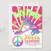 Rolschaatsen Sneaker Verjaardag KLEURRIJKE Retro Kaart (Voorkant)