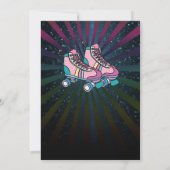 Rolschaatsen verjaardag uitnodiging - Meisje (Achterkant)