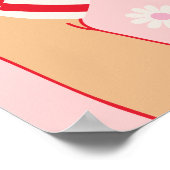 Rolschaatsen Verjaardagsfeest Poster teken (Hoek)