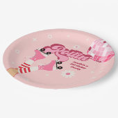 Rolschaatsen Verjaardagsfeest Ronde papieren Borde Papieren Bordje (Gekanteld)