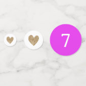 Rolschaatsen Verjaardagsfeest Roze en Goud Confetti (Achterkanten)