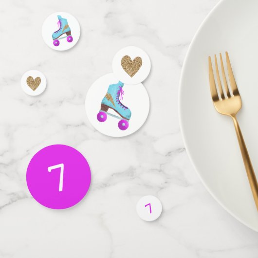 Rolschaatsen Verjaardagsfeest Roze en Goud Confetti (Groep)