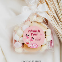 Rolschaatsen Verjaardagsfeestje Favor Sticker