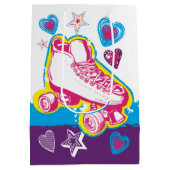 Rolschaatsen Verjaardagsfeestje Roller Rink Gift B Medium Cadeauzakje (Achterkant)