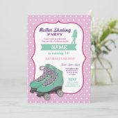 Rolschaatsen verjaardagsfeestje Roller Schaats Uit Kaart (Staand voorkant)