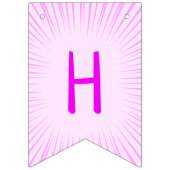 Rolschaatsen Verjaardagsfeestje Roze Vlaggetjes (Tweede vlag)