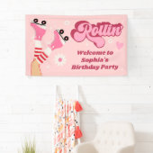 Rolschaatsen Verjaardagsfeestje Vinyl Banner (Insitu)