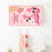 Rolschaatsen Verjaardagsfeestje Vinyl Banner (Insitu)