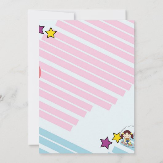 rolschaatsen verjaardagsfeestuitnodiging Neon Kaart (Achterkant)