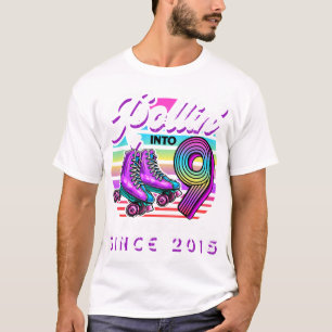 Rolschaatsen Verjaardagsmeisjes Rollin in Geweldig T-shirt