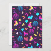 Rolschaatsen Verjaardagspatroon, gloed schaatsen p Kaart (Achterkant)