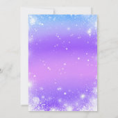 Rolschaatsen wintersneeuw Verjaardag roze paarse Kaart (Achterkant)
