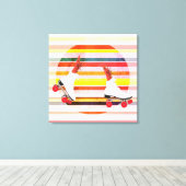 Rolschaatsers Garnalen & Strepen Wandkunst Canvas Afdruk (Insitu (Houten vloer))