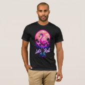 Rolschaatsflamingo T-shirt (Voorkant volledig)