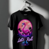 Rolschaatsflamingo T-shirt
