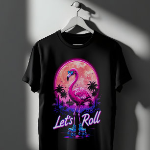 Rolschaatsflamingo T-shirt