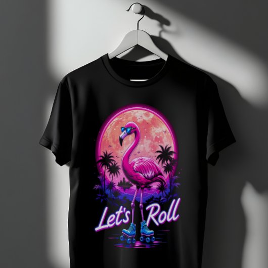 Rolschaatsflamingo T-shirt