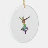 Rolschaatsmeisje Keramisch Ornament (Rechts)