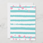 Rolschaatspastel Blauw Roze Meisje Verjaardag Kaart (Achterkant)