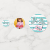 Rolschaatspastel foto gepersonaliseerde verjaardag confetti (Voorkanten)