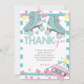 Rolschaatspastel Verjaardag Bedankkaart (Voorkant)