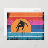  rolskateboarder briefkaart (Voorkant / Achterkant)