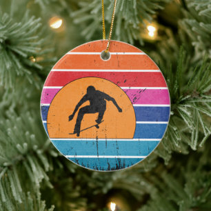  rolskateboarder keramisch ornament
