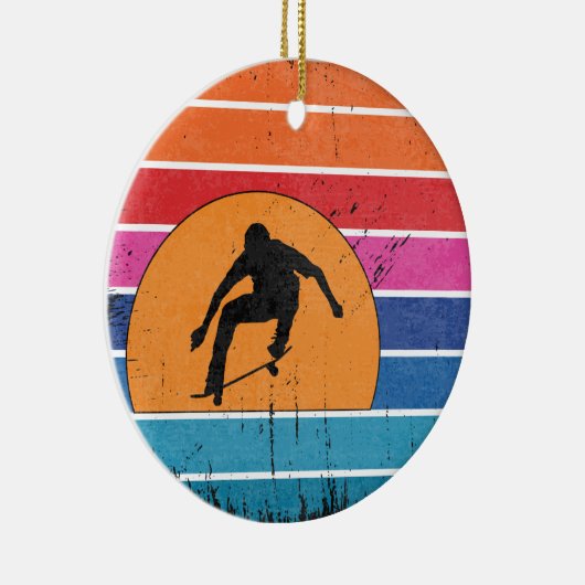  rolskateboarder keramisch ornament (Rechts)