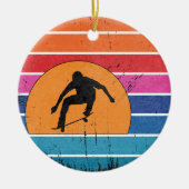 rolskateboarder keramisch ornament (Voorkant)