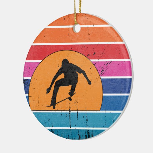  rolskateboarder keramisch ornament (Links)