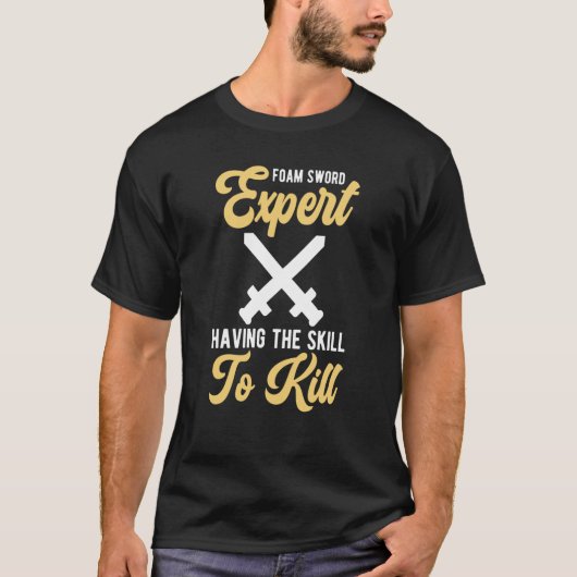 Rolspelspeler Schuimwoordexpert Larp. T-shirt (Voorkant)