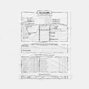 Rolspelspellenvel Fleece Deken