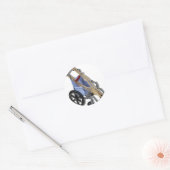 rolstoel081210 ronde sticker (Envelop)