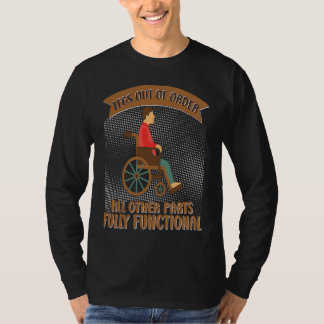 Rolstoel Been Amputatie Bewustzijn Amputatie Onder T-shirt