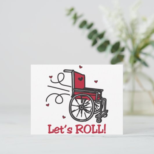 Rolstoel Briefkaart (Staand voorkant)