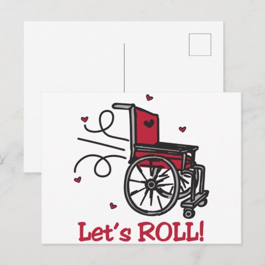 Rolstoel Briefkaart (Voorkant / Achterkant)
