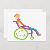 rolstoel briefkaart (Voorkant / Achterkant)