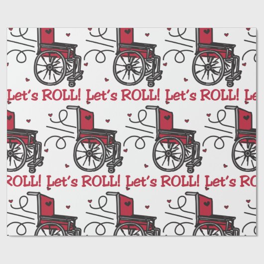 Rolstoel Cadeaupapier (Vlak)