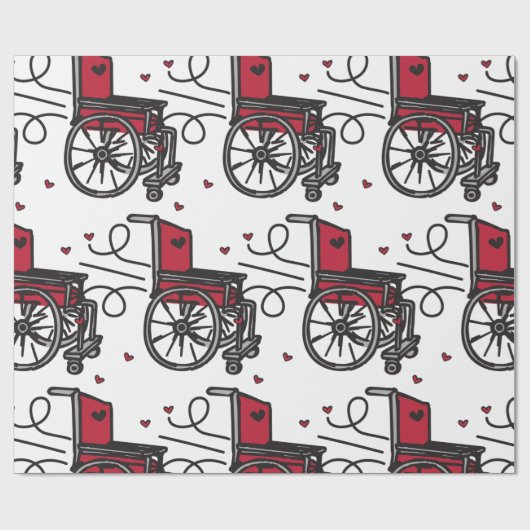 Rolstoel Cadeaupapier (Vlak)