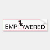 Rolstoel Empowered Woman Princess Pink Bumpersticker (Voorkant)