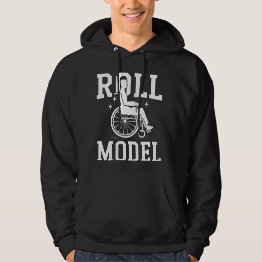 Rolstoel Gehandicapt Rolmodel Hoodie (Voorkant)